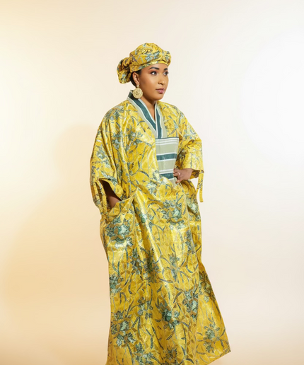 Boubou wax-oké abeni - Gold