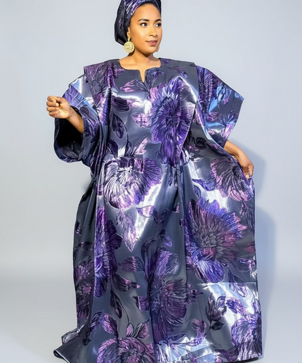 Sadiya crinoline brocade - Violet