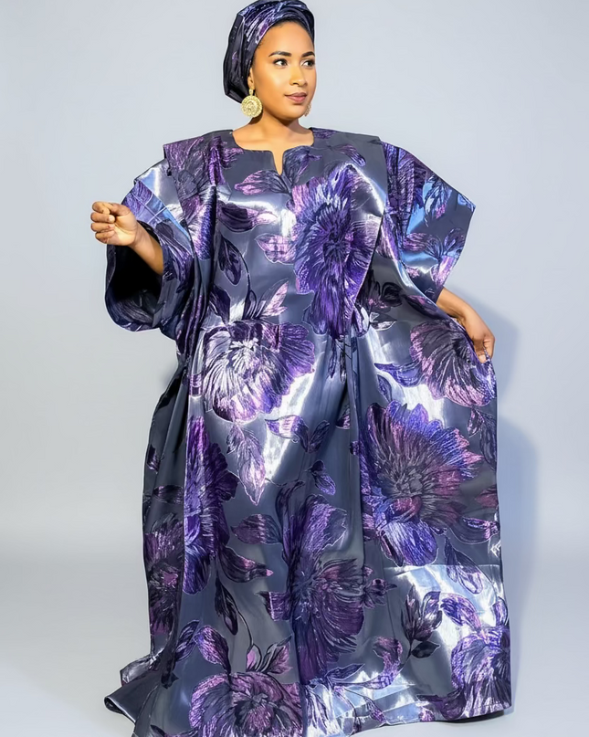 Sadiya crinoline brocade - Violet