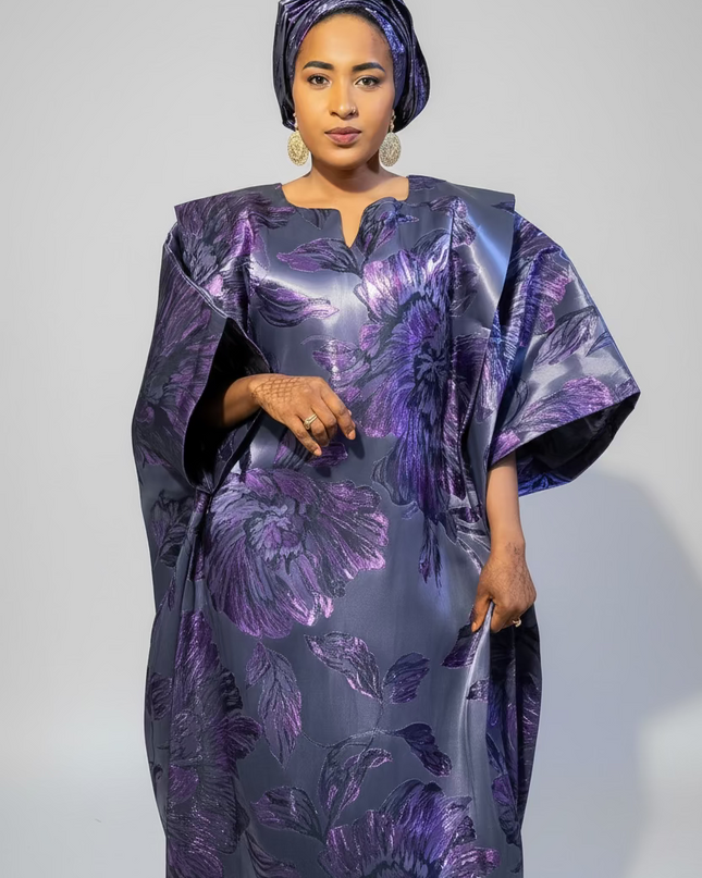 Sadiya crinoline brocade - Violet