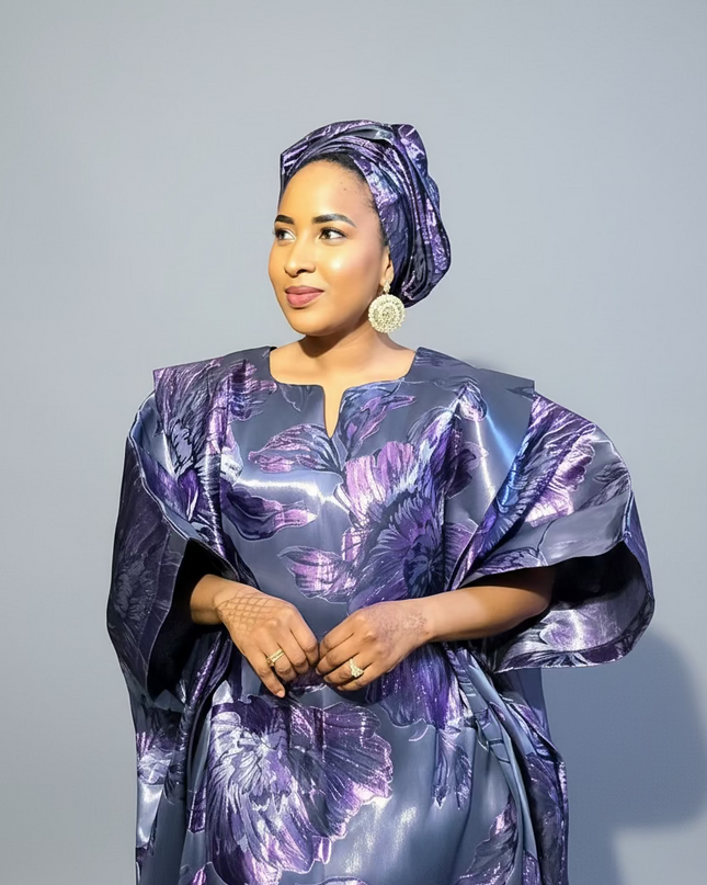 Sadiya crinoline brocade - Violet