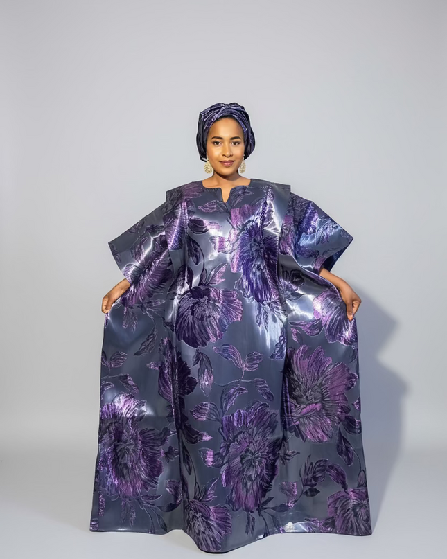 Sadiya crinoline brocade - Violet