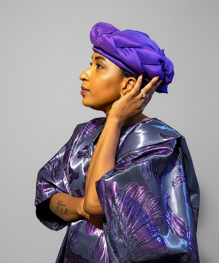Turban torsadé - Violet