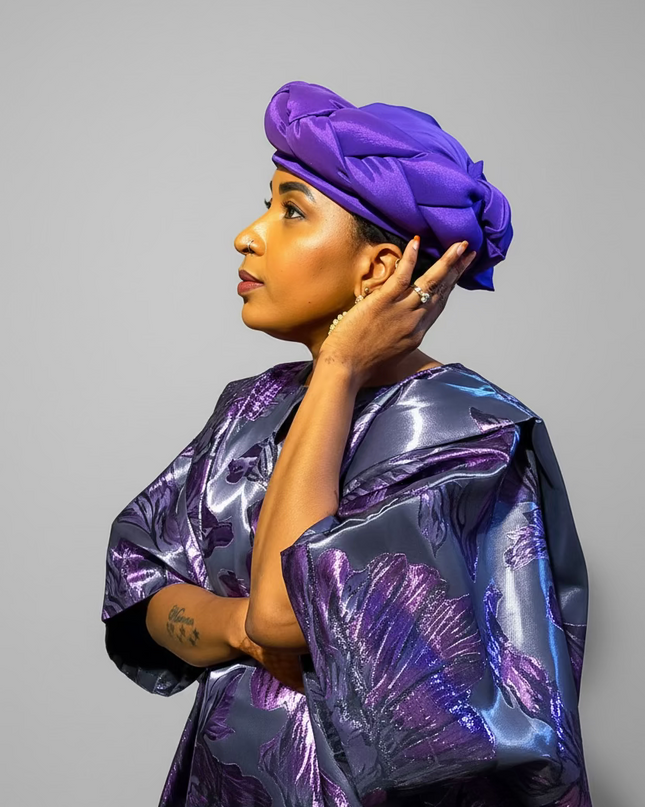 Turban torsadé - Violet