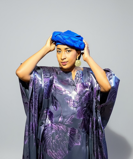 Turban torsadé - Bleu roi