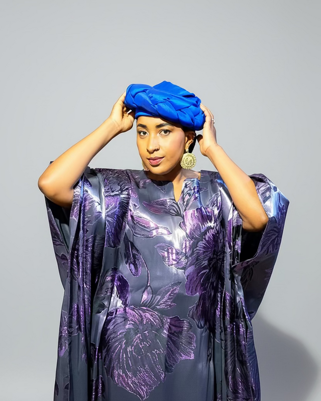 Turban torsadé - Bleu roi