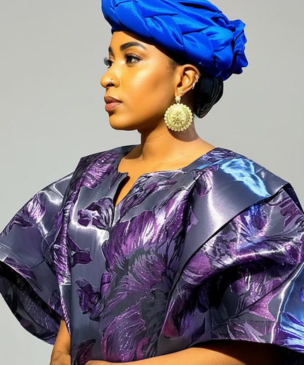 Turban torsadé - Bleu roi