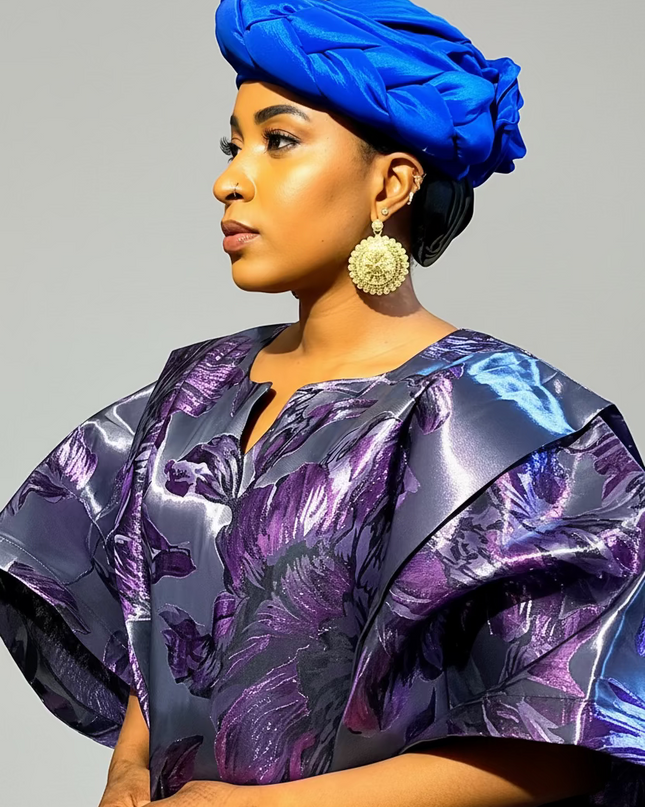Turban torsadé - Bleu roi
