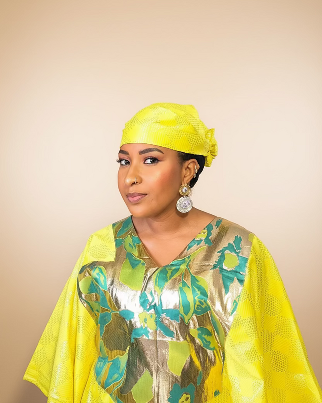 Boubou kaftan mopelola - Jaune