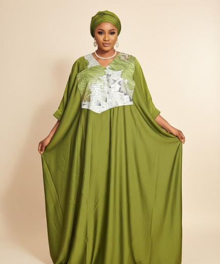 Boubou soraya v-neck - Vert