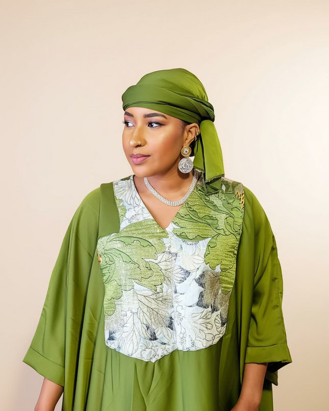 Boubou soraya v-neck - Vert