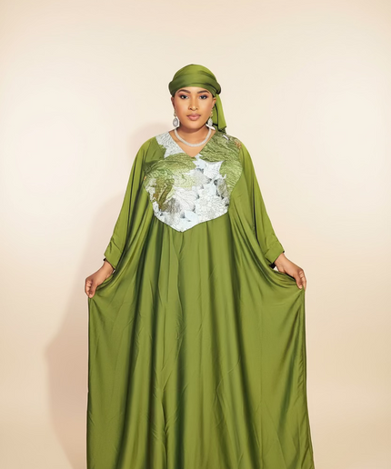 Boubou soraya v-neck - Vert