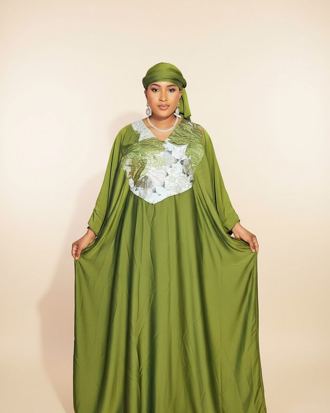 Boubou soraya v-neck - Vert
