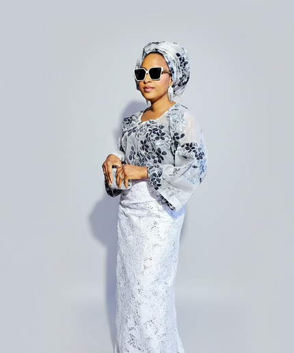 Ensemble anango dentelle brocart - Noir blanc