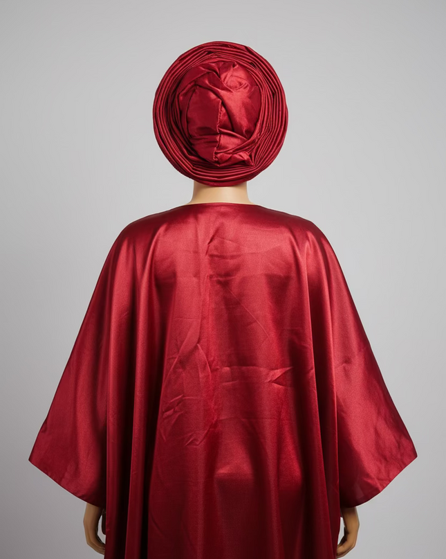Turban perlé- Rouge