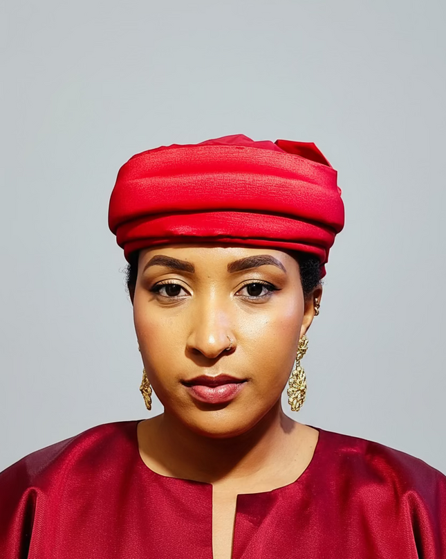 Turban plié - Rouge
