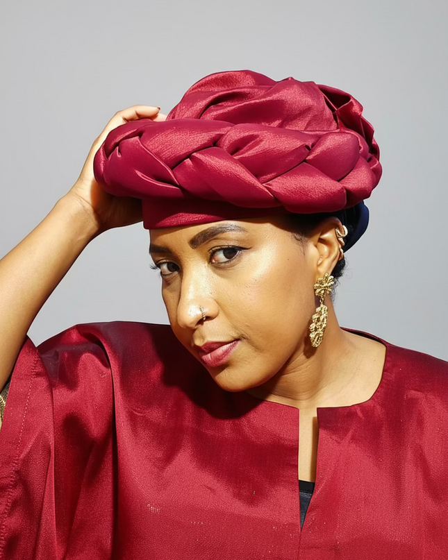 Turban torsadé - Rouge
