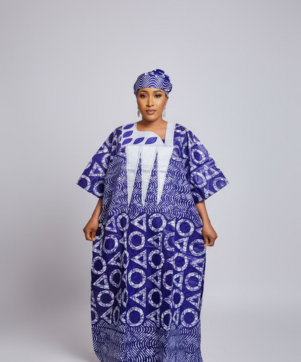Boubou fanga brodé  - Violet