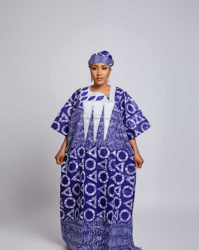 Boubou fanga brodé  - Violet