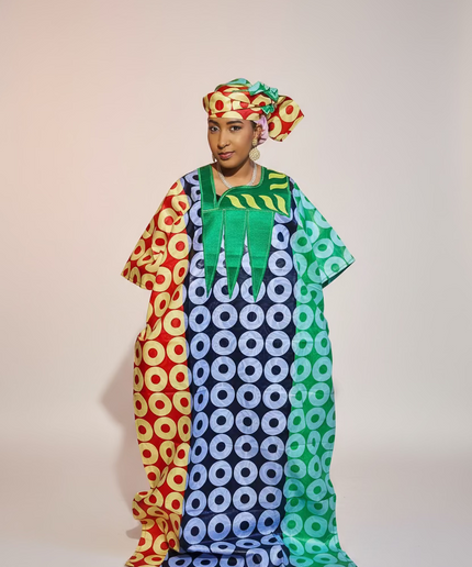 Boubou fanga brodé  - Multicol