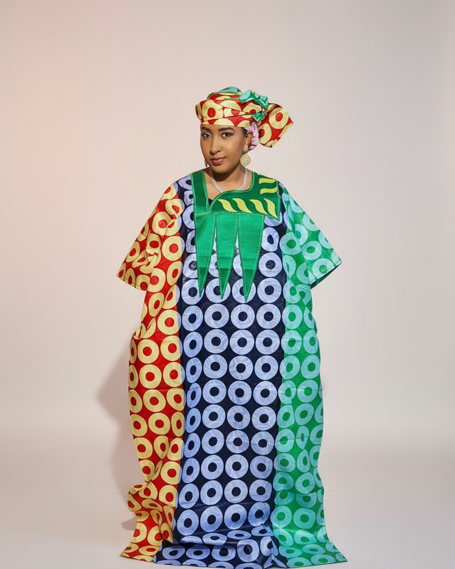 Boubou fanga brodé  - Multicol