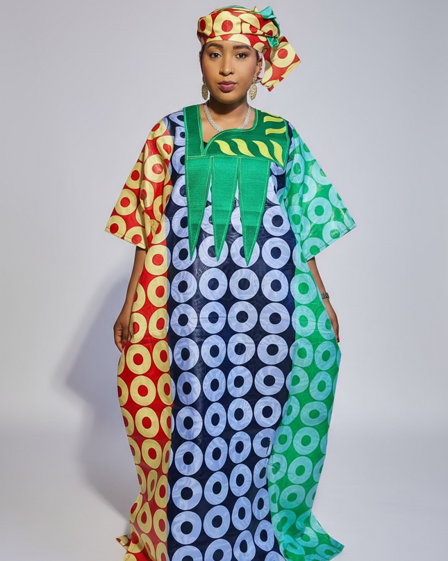 Boubou fanga brodé  - Multicol
