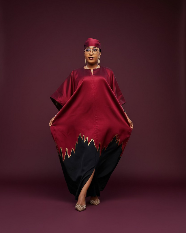 Boubou kaftan hafussa  - Rouge
