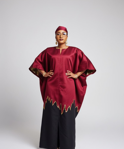 Boubou kaftan hafussa  - Rouge