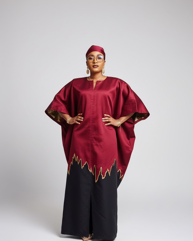 Boubou kaftan hafussa  - Rouge