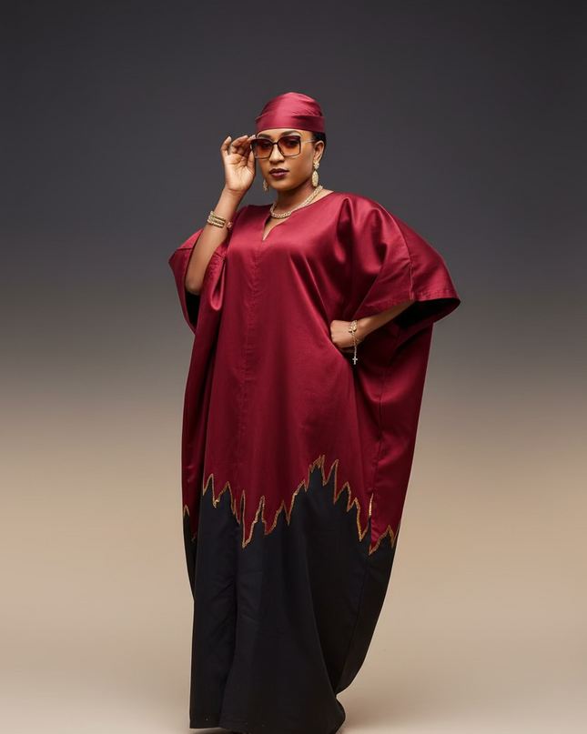 Boubou kaftan hafussa  - Rouge
