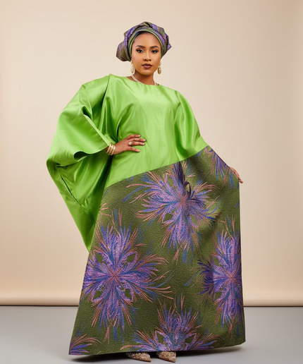 Boubou brocart mikado  -  Vert