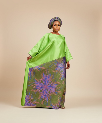 Boubou brocart mikado  -  Vert