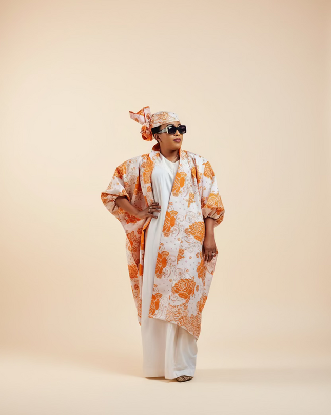 Combinaison brocart femme fatale - Orange