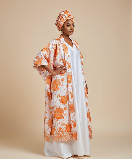 Combinaison brocart femme fatale - Orange