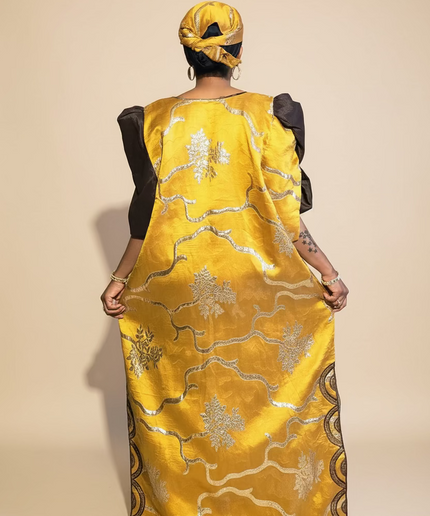 Boubou brocart brodé amira - Gold