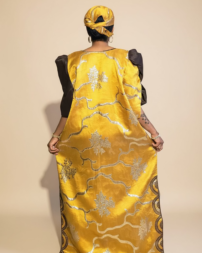 Boubou brocart brodé amira - Gold