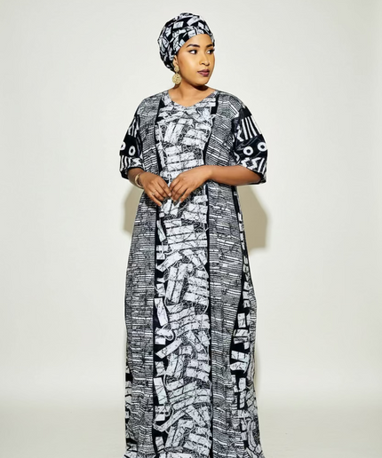Boubou fanga brodé - Noir