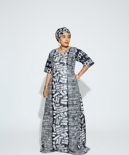 Boubou fanga brodé - Noir