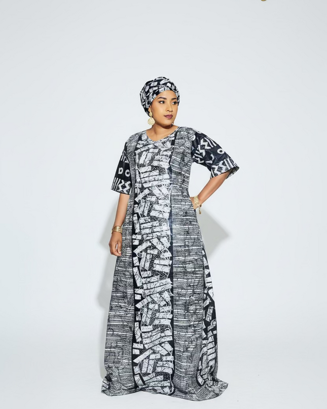 Boubou fanga brodé - Noir