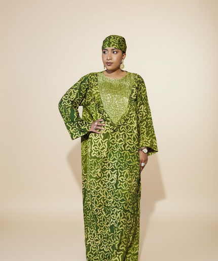 Boubou adire crêpe classy