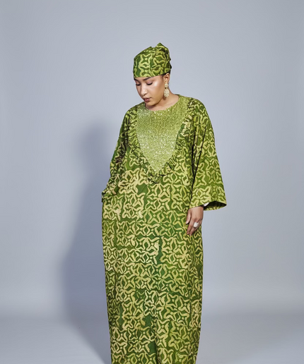 Boubou adire crêpe classy