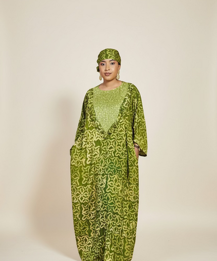 Boubou adire crêpe classy