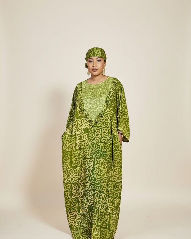 Boubou adire crêpe classy