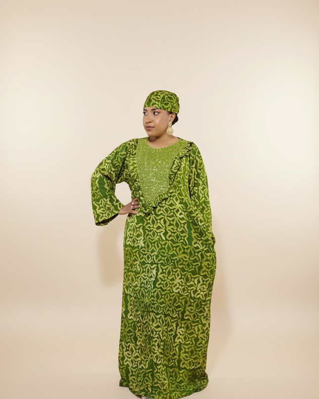 Boubou adire crêpe classy