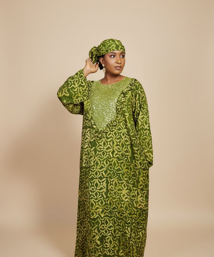 Boubou adire crêpe classy