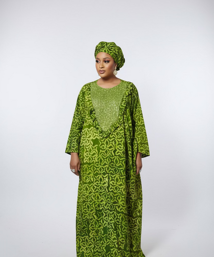 Boubou adire crêpe classy