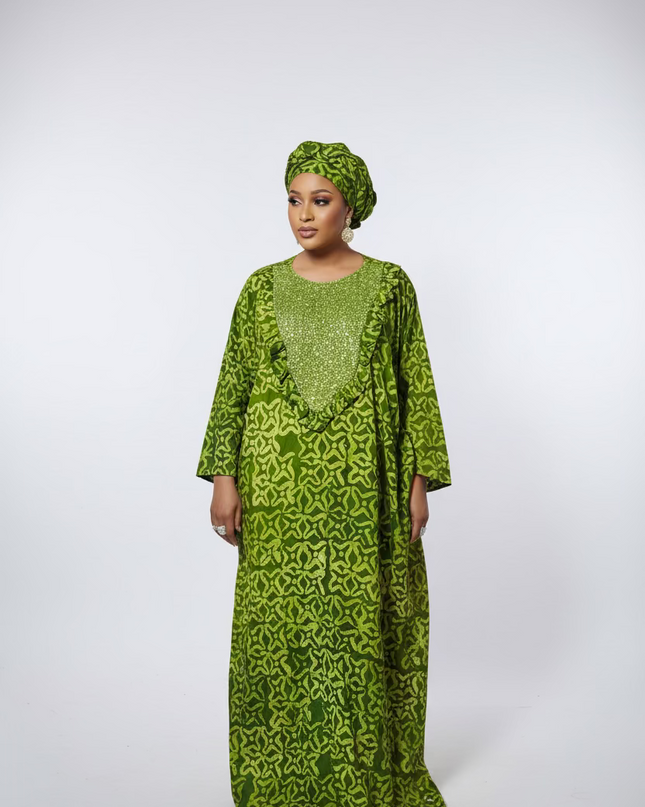 Boubou adire crêpe classy