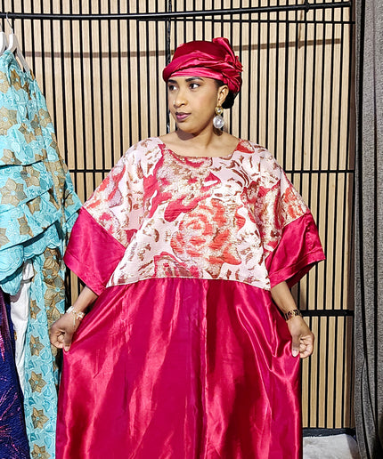 Boubou aisha mikado brocart - vert