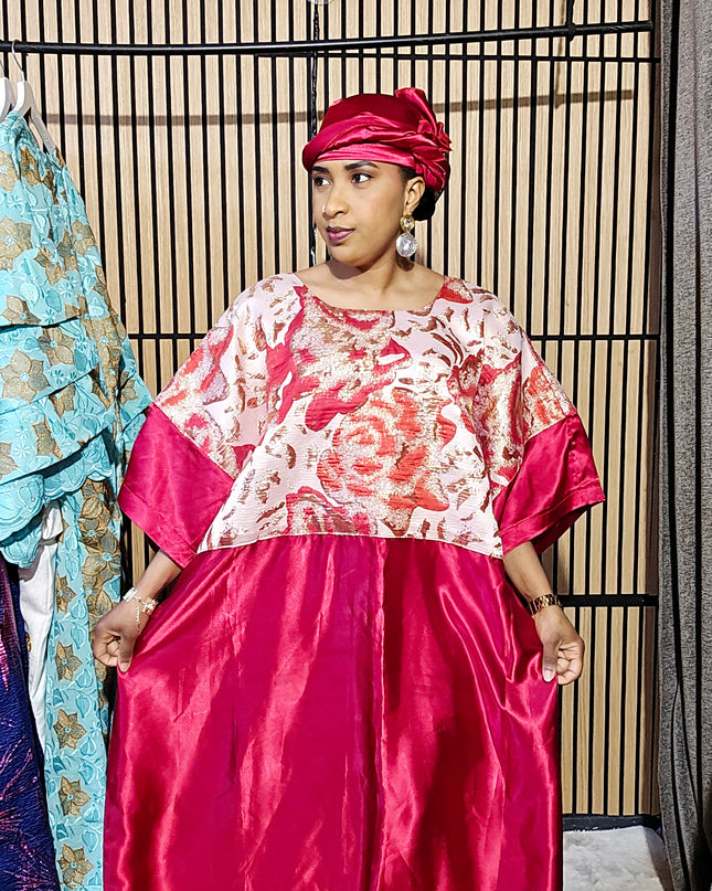 Boubou aisha mikado brocart - vert