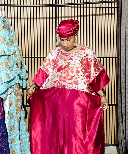 Boubou aisha mikado brocart - vert